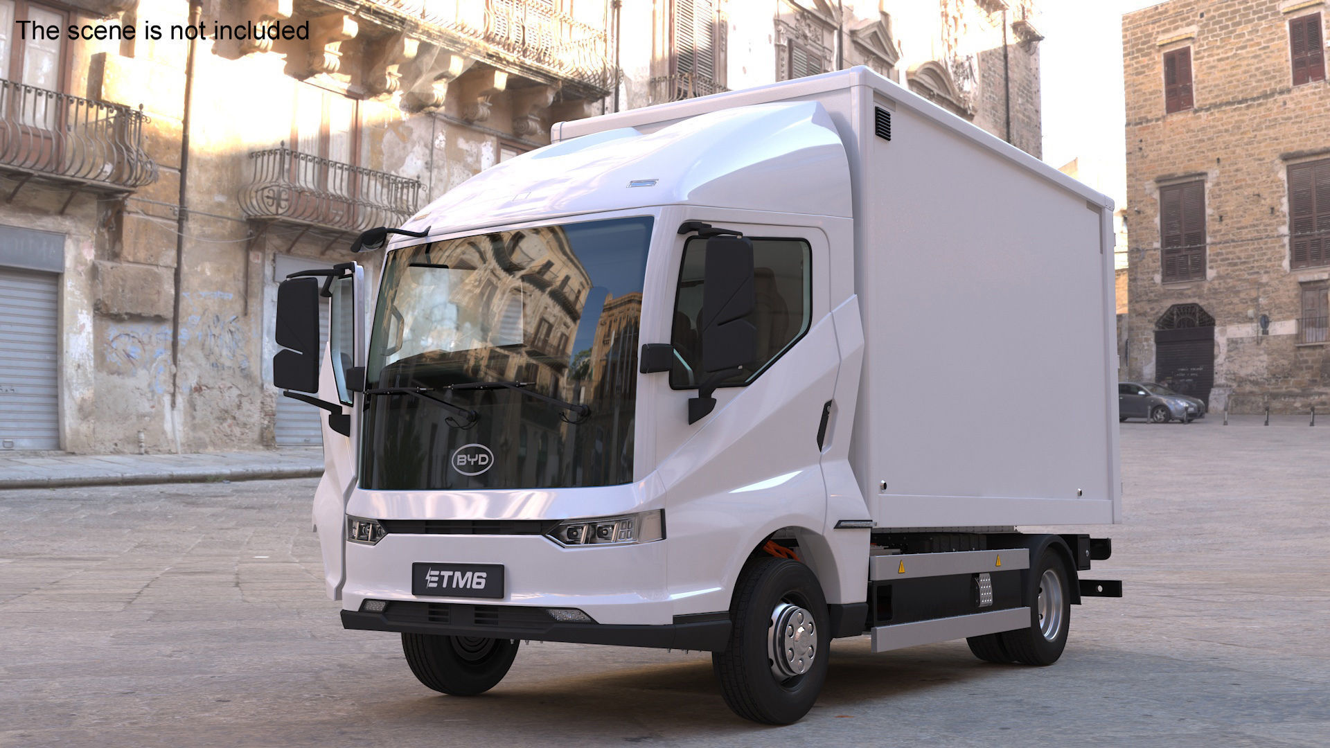 Truck BYD ETM6 White Rigged 3D model