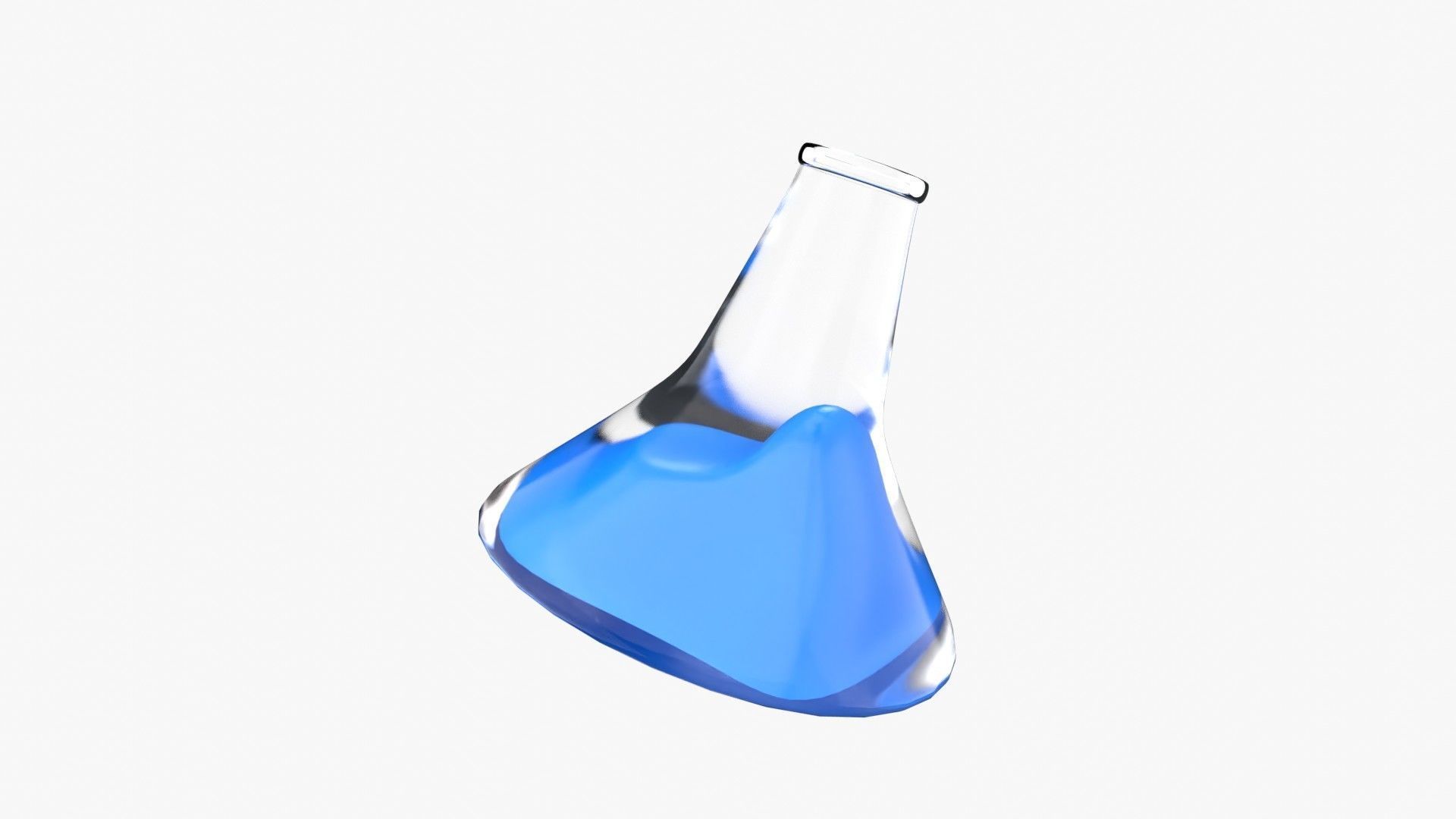 Conical flask 3D model_1