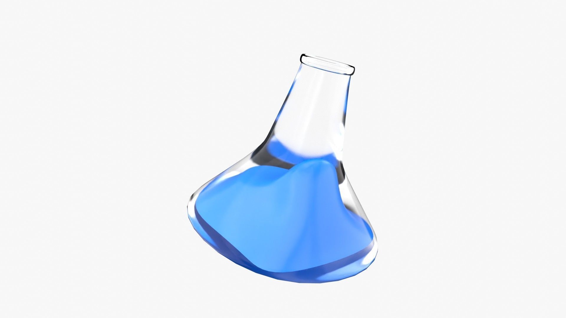 Conical flask 3D model_2