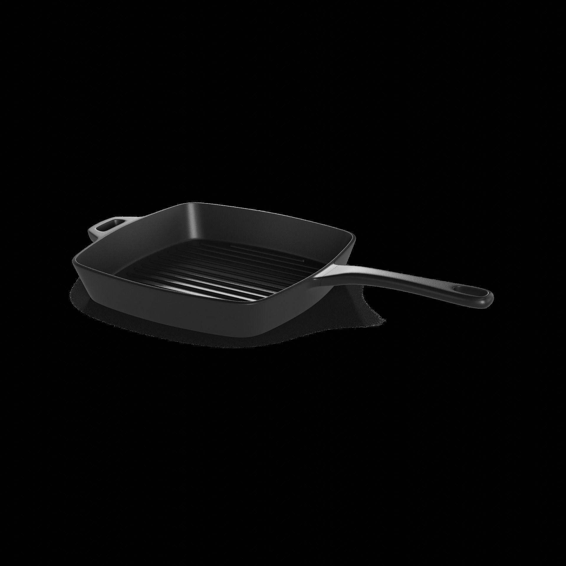 Pots and frying pans Non-Stick Grill Pan 3D model_1