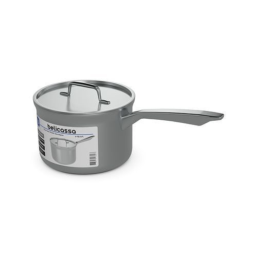 Pots and frying pans Stainless Steel Saucepan Low-poly 3D model