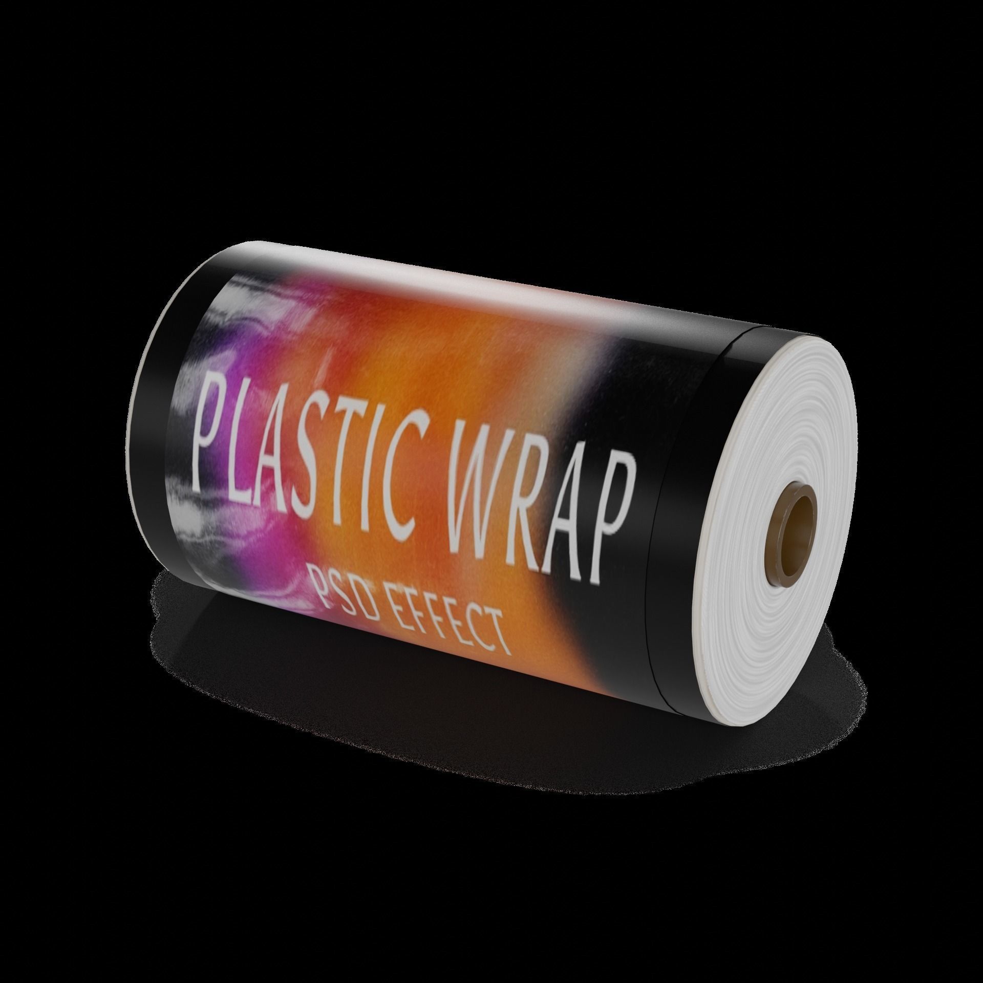 Food storage bags foil and plastic wraps Saran Premium Plasti... Low-poly 3D model_1