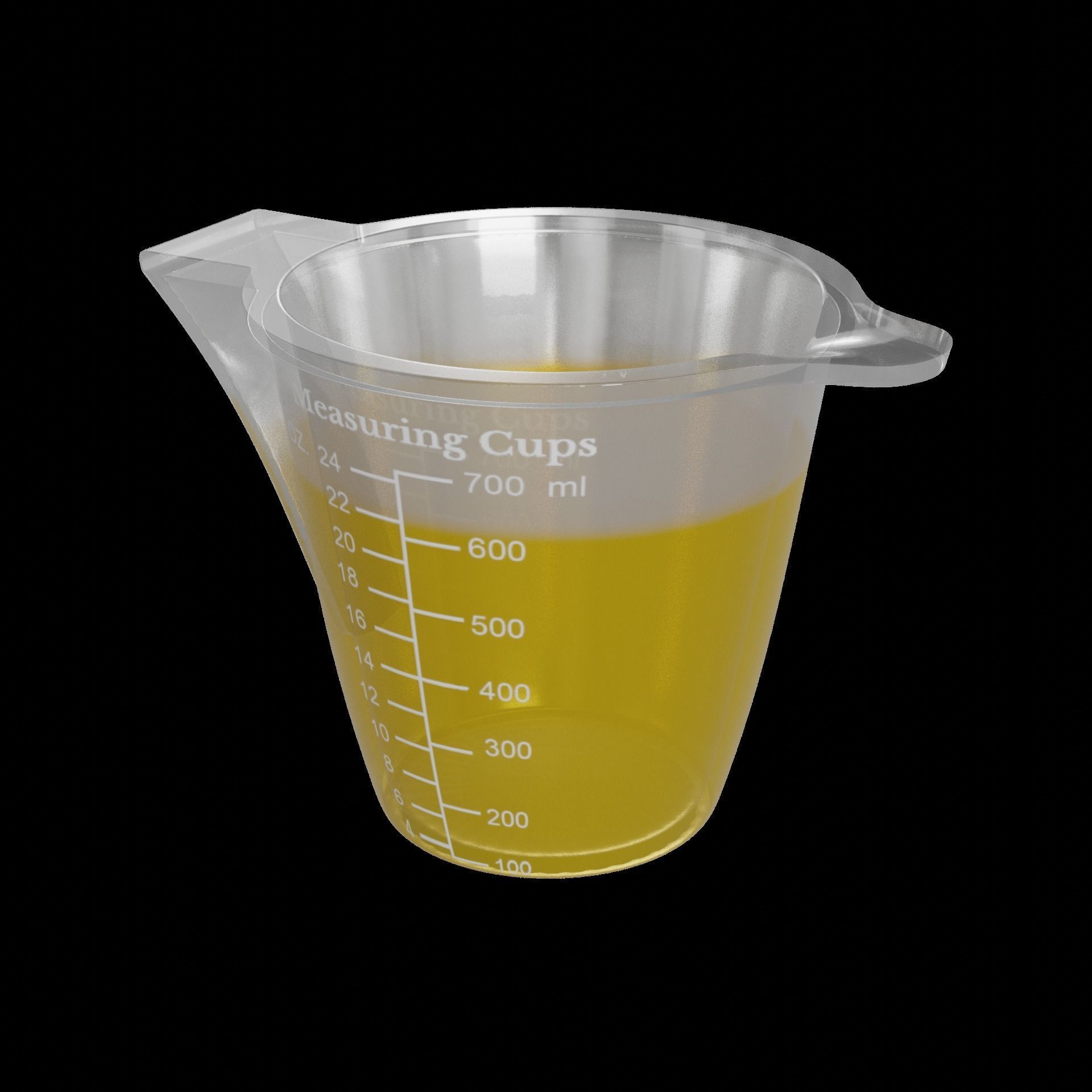 Kitchen utensils Measuring Cups Low-poly 3D model_1