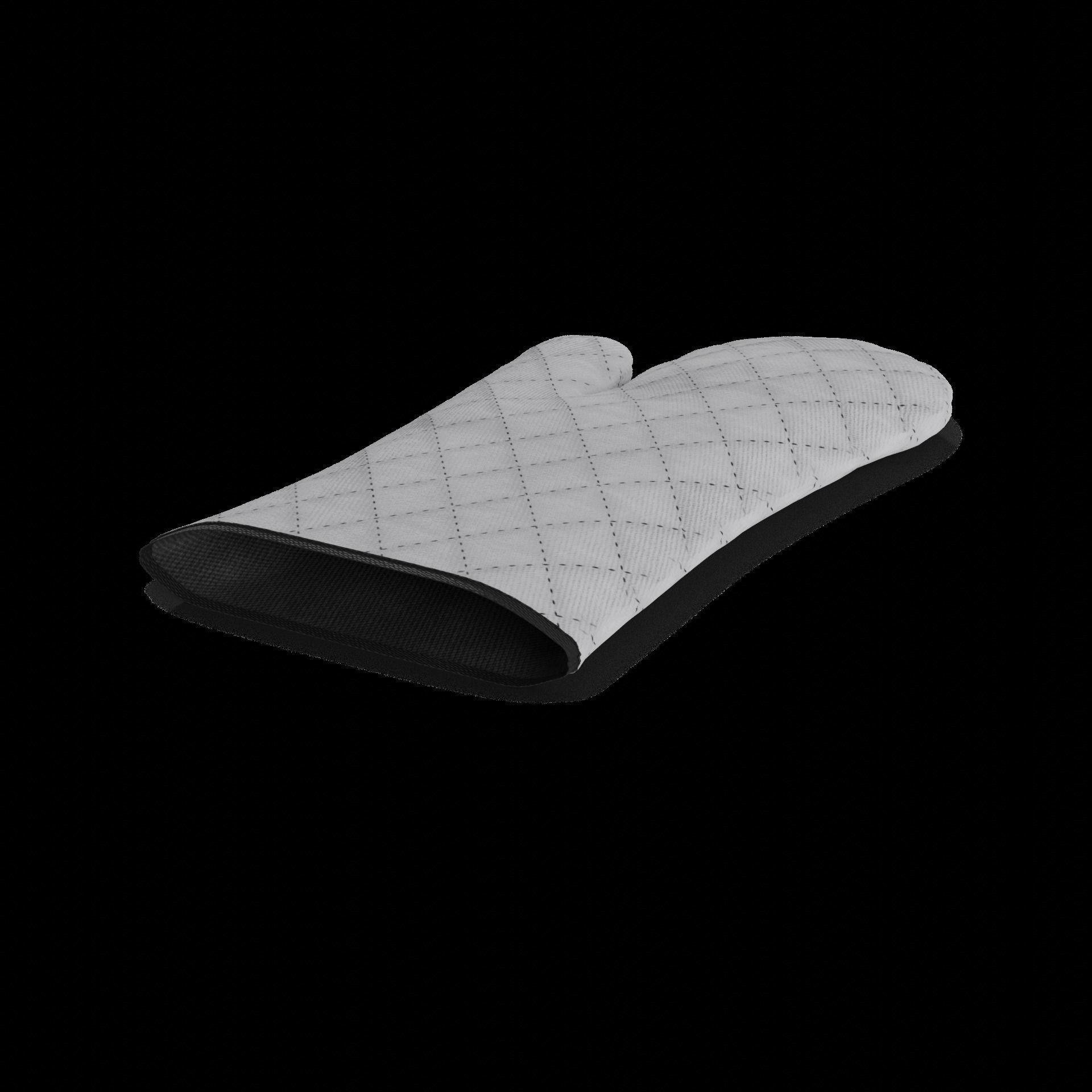 Kitchen utensils Oven Mitts Low-poly 3D model_1