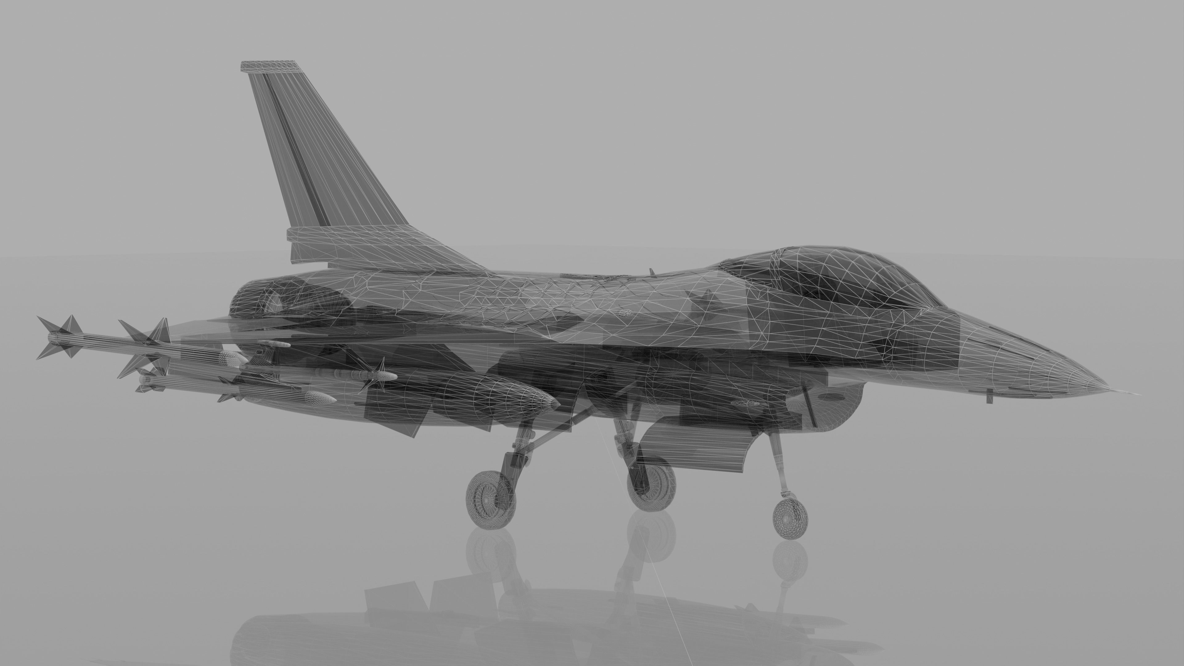 Falcon Fighter Jet 178 - Premium edition Low-poly 3D model_6