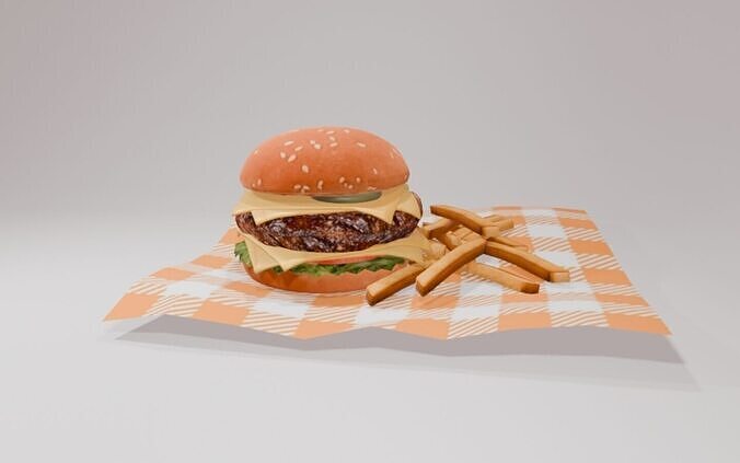 Tasty burger 3d model 3D model