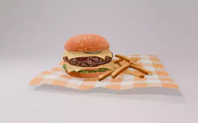 Tasty burger 3d model 3D model