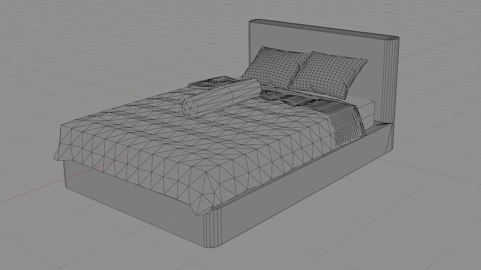 mattress Low-poly 3D model_2