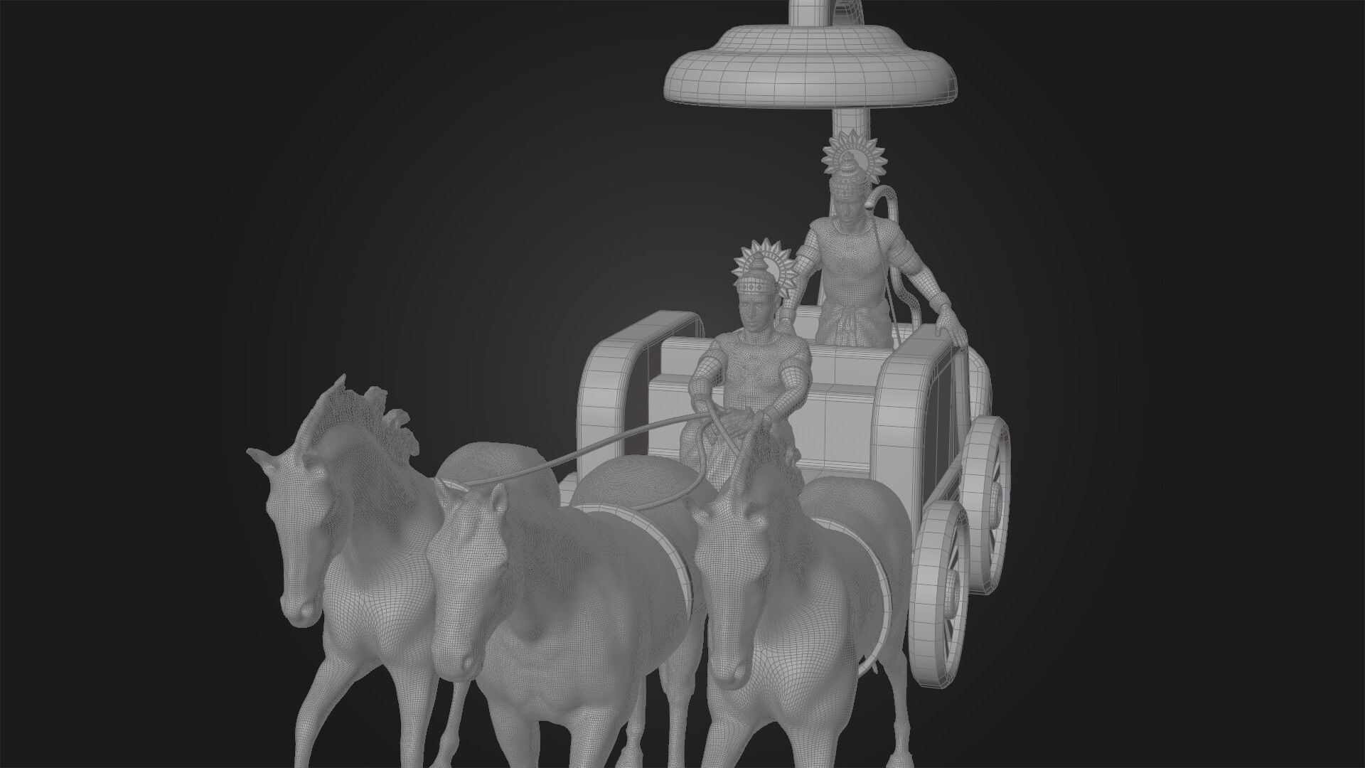 3D model Krishna Arjun Chariot VR / AR / low-poly | CGTrader