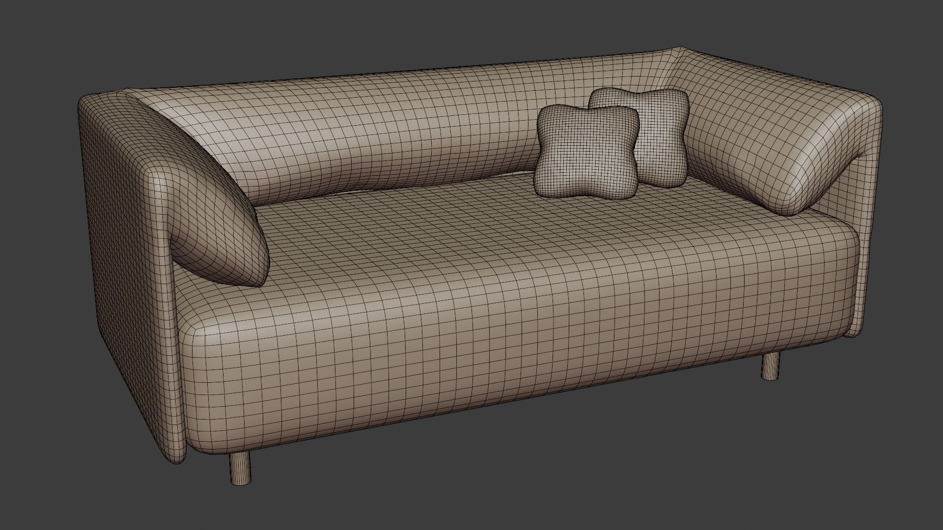 Luxurious European design sofa 3D model_6
