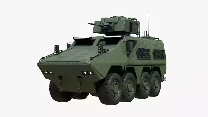 Woodland Green Armored Personnel Carrier  APC Military Vehicle