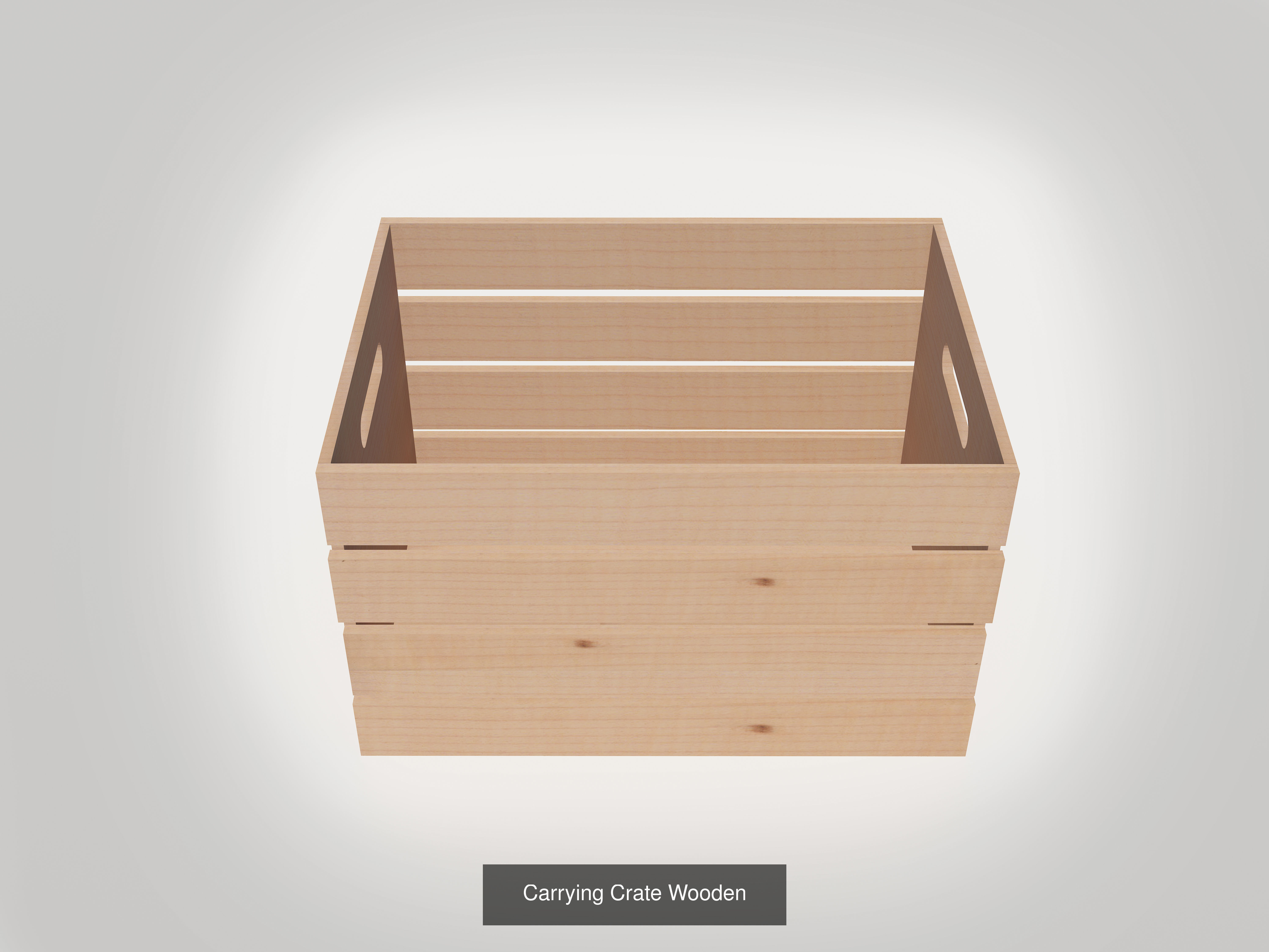 Carrying Crate Wooden 3D Model Collection_2