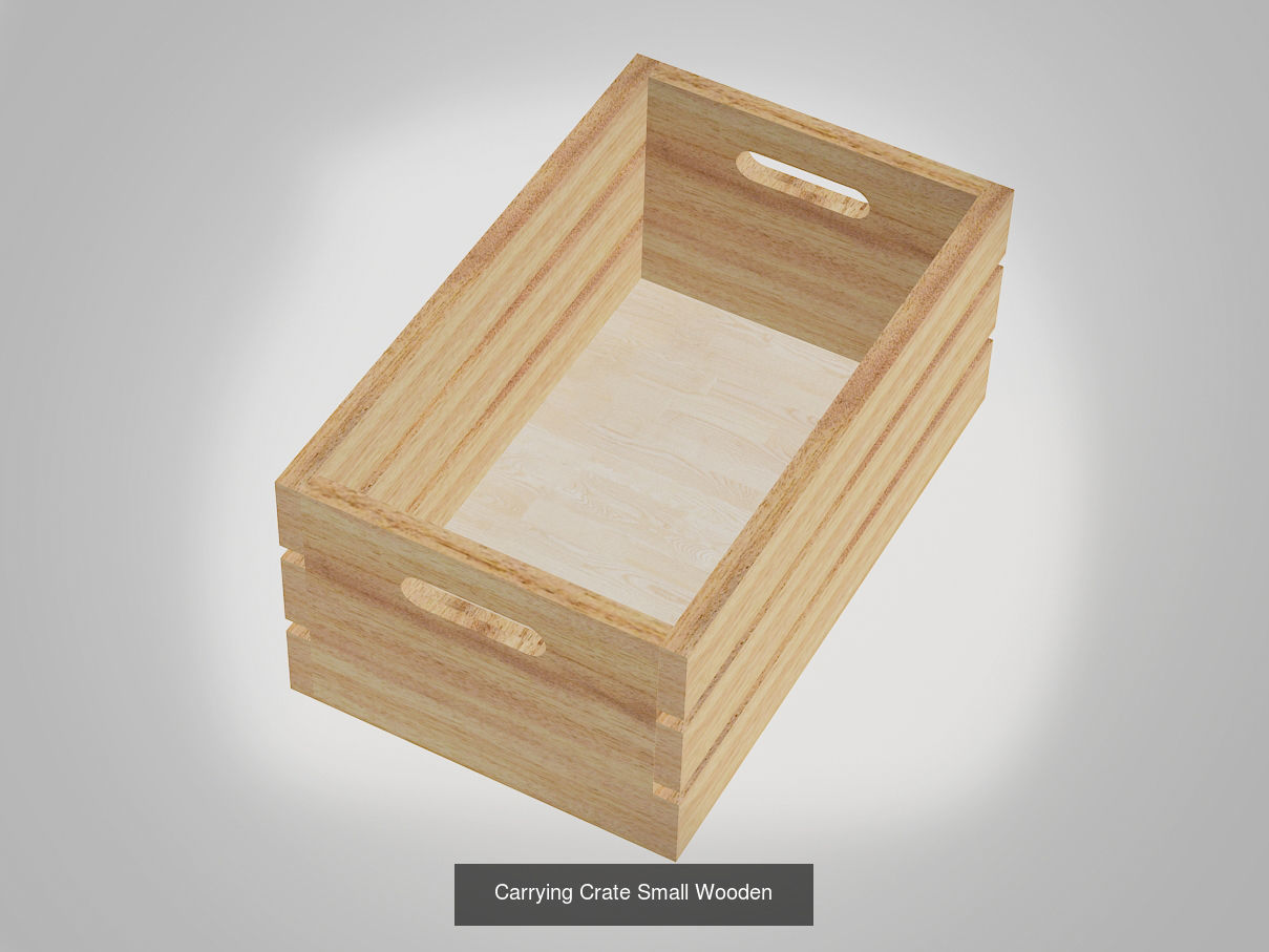 Carrying Crate Wooden 3D Model Collection_1