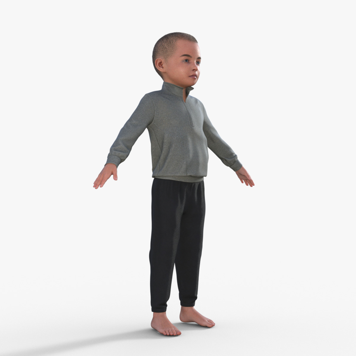 Realistic 3D Child 3D model_8