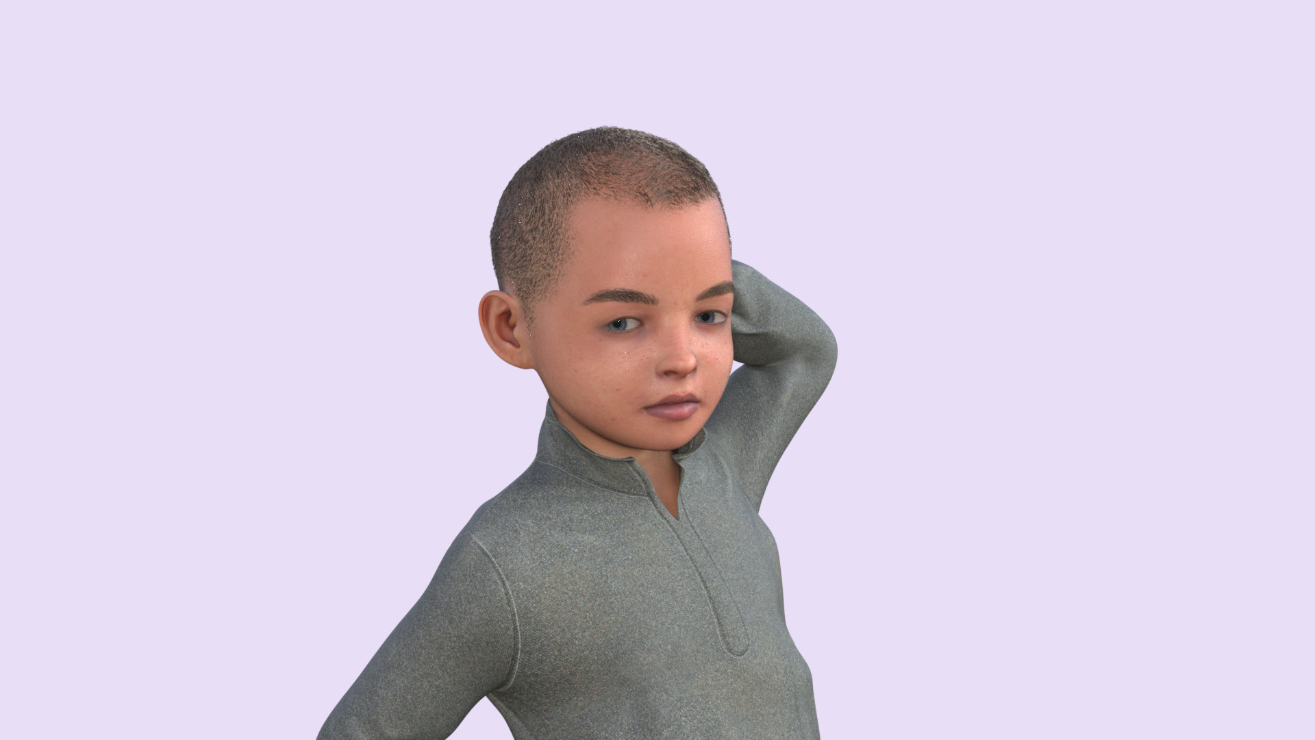 Realistic 3D Child 3D model_37