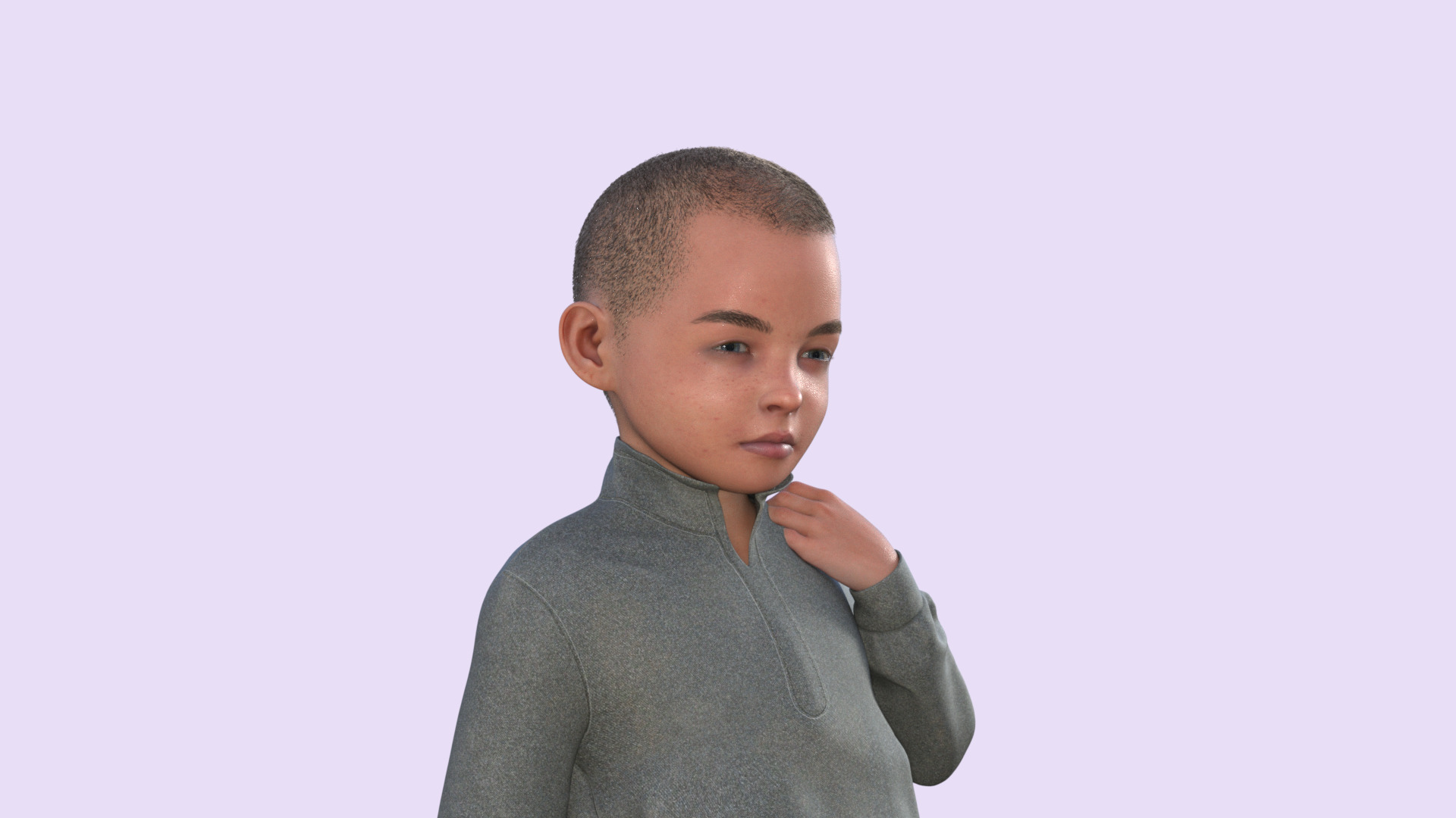Realistic 3D Child 3D model_35