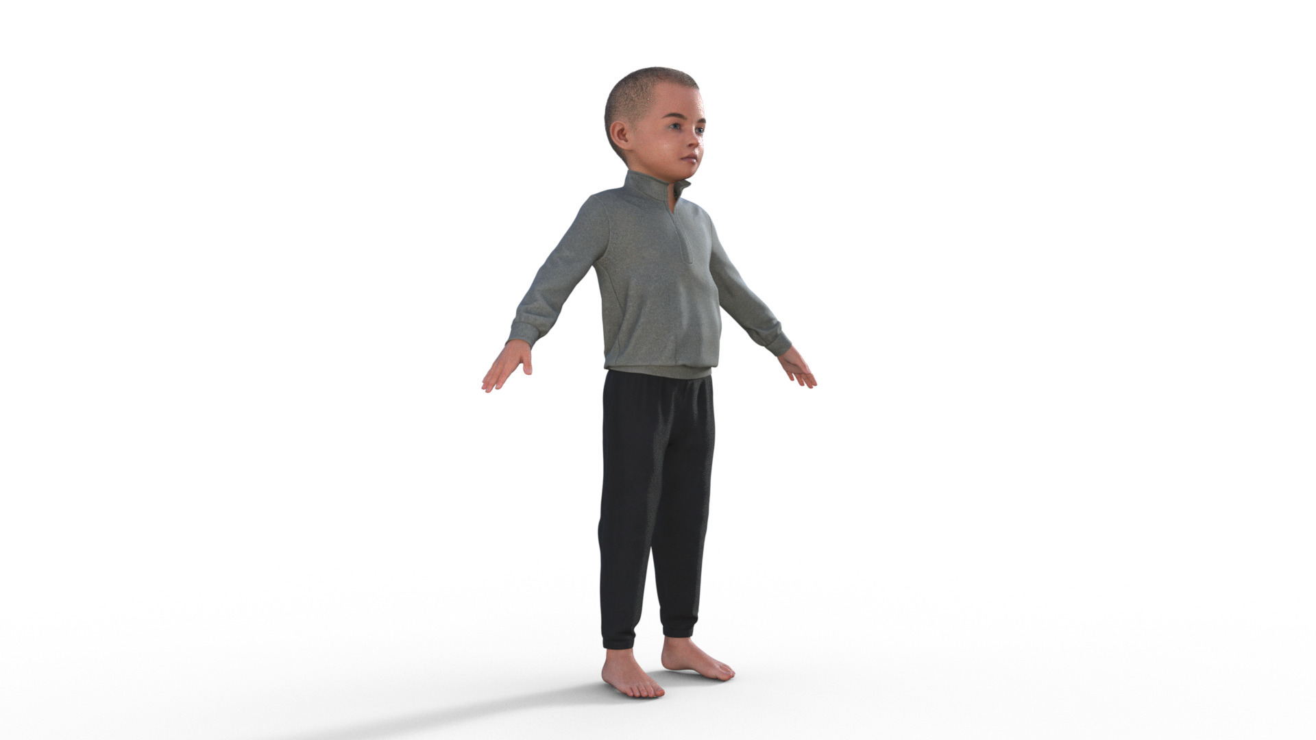 Realistic 3D Child 3D model_20