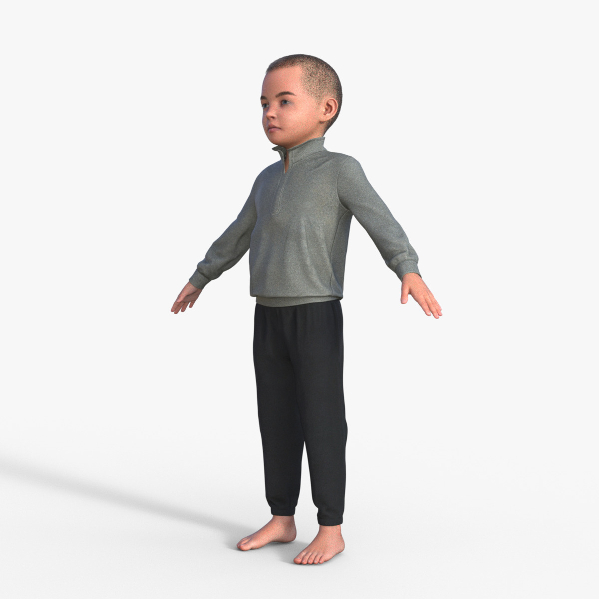 Realistic 3D Child 3D model_10