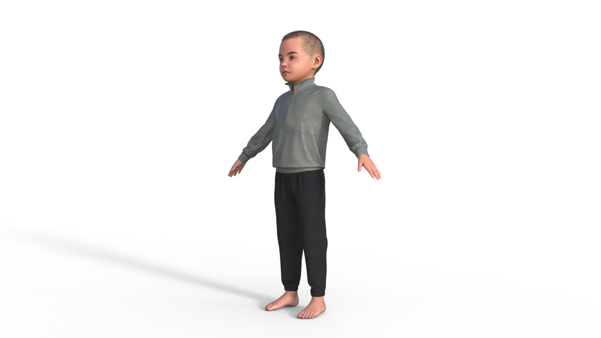 Realistic 3D Child 3D model_22