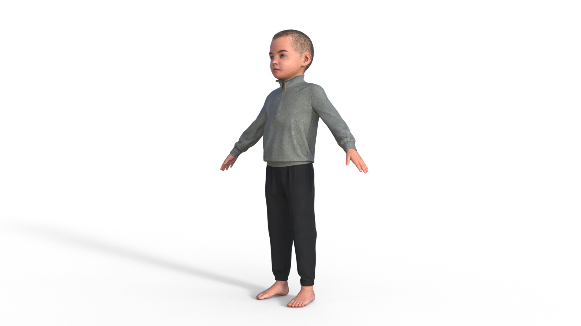 Realistic 3D Child 3D model_14