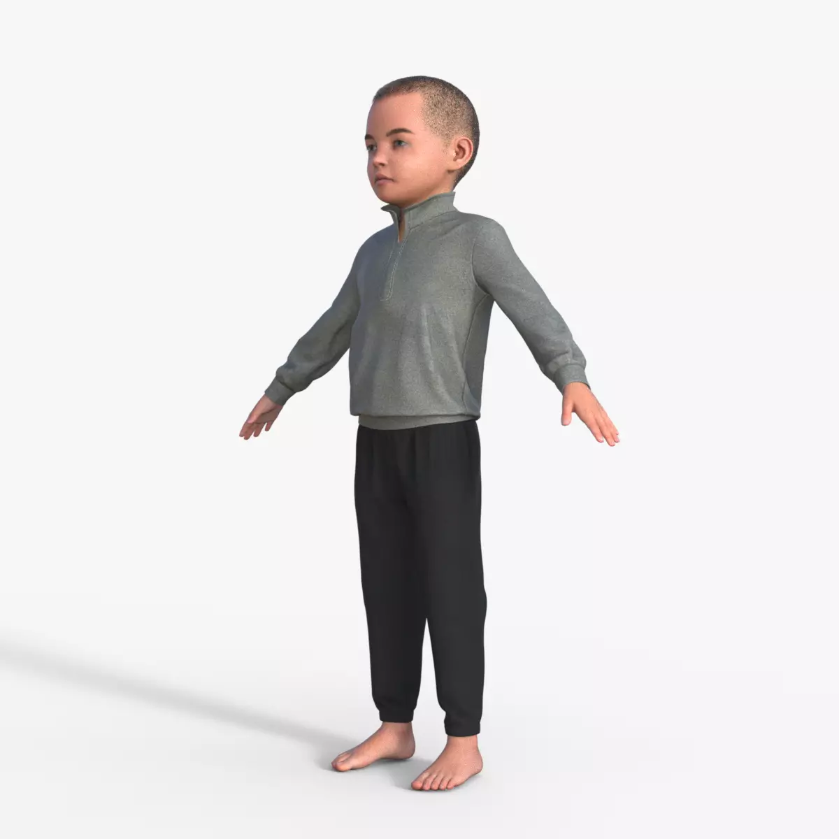 Realistic 3D Child 3D model_0