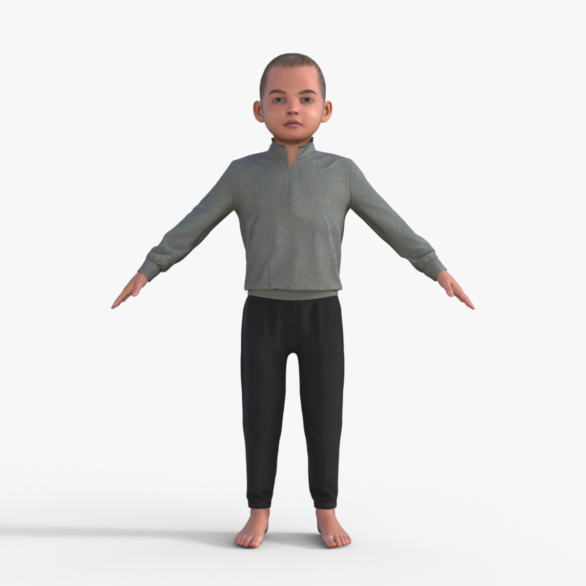 Realistic 3D Child 3D model_9