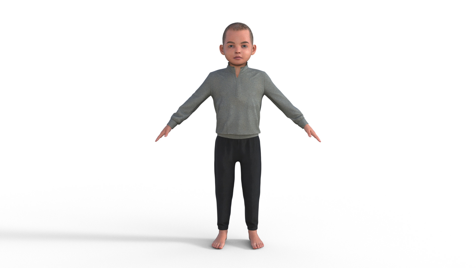 Realistic 3D Child 3D model_13