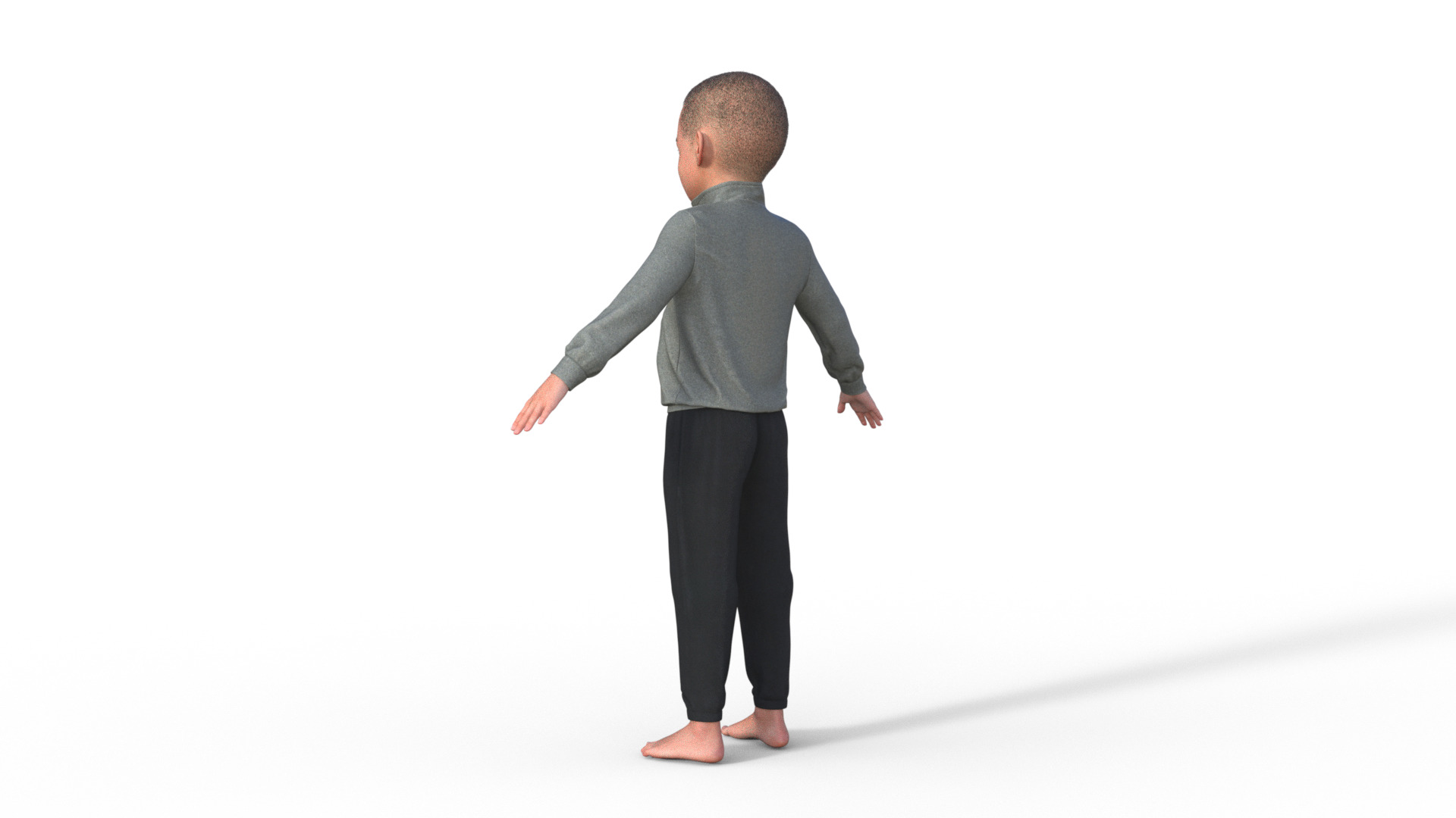 Realistic 3D Child 3D model_16