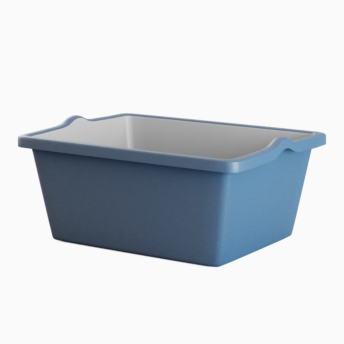 Simple Plastic Wash Basin C 01 Low-poly 3D model_3