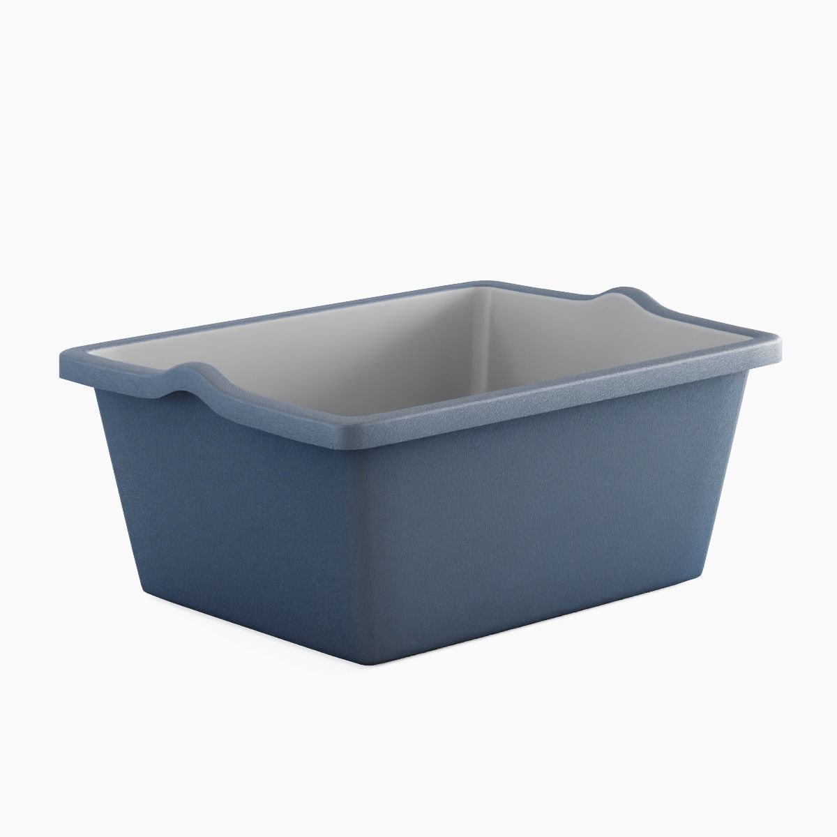 Simple Plastic Wash Basin C 01 Low-poly 3D model_2