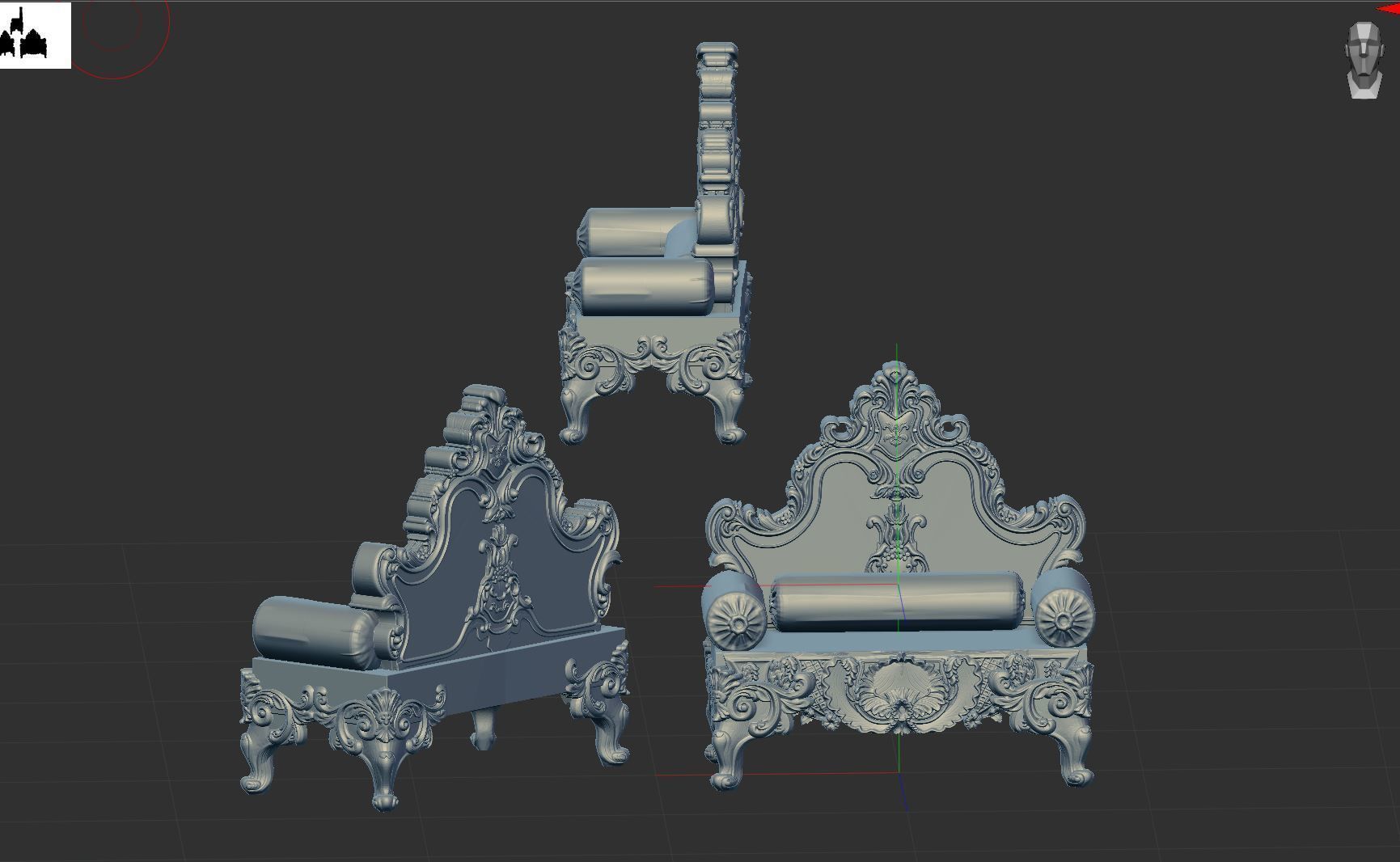 sofa  3D print model_2