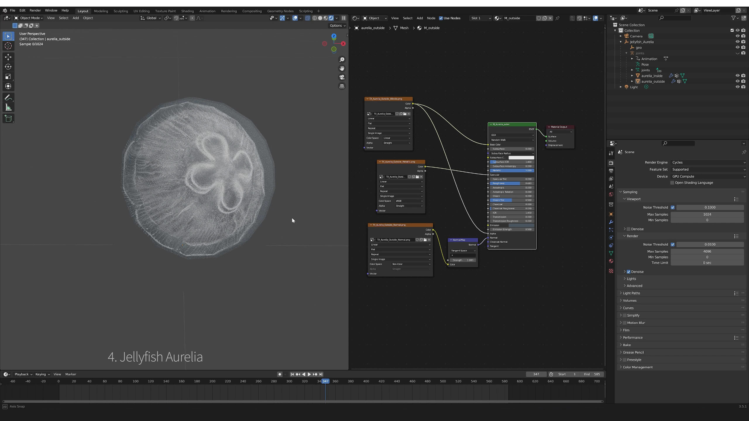 Jellyfish Pack 5 Low-poly 3D model_39
