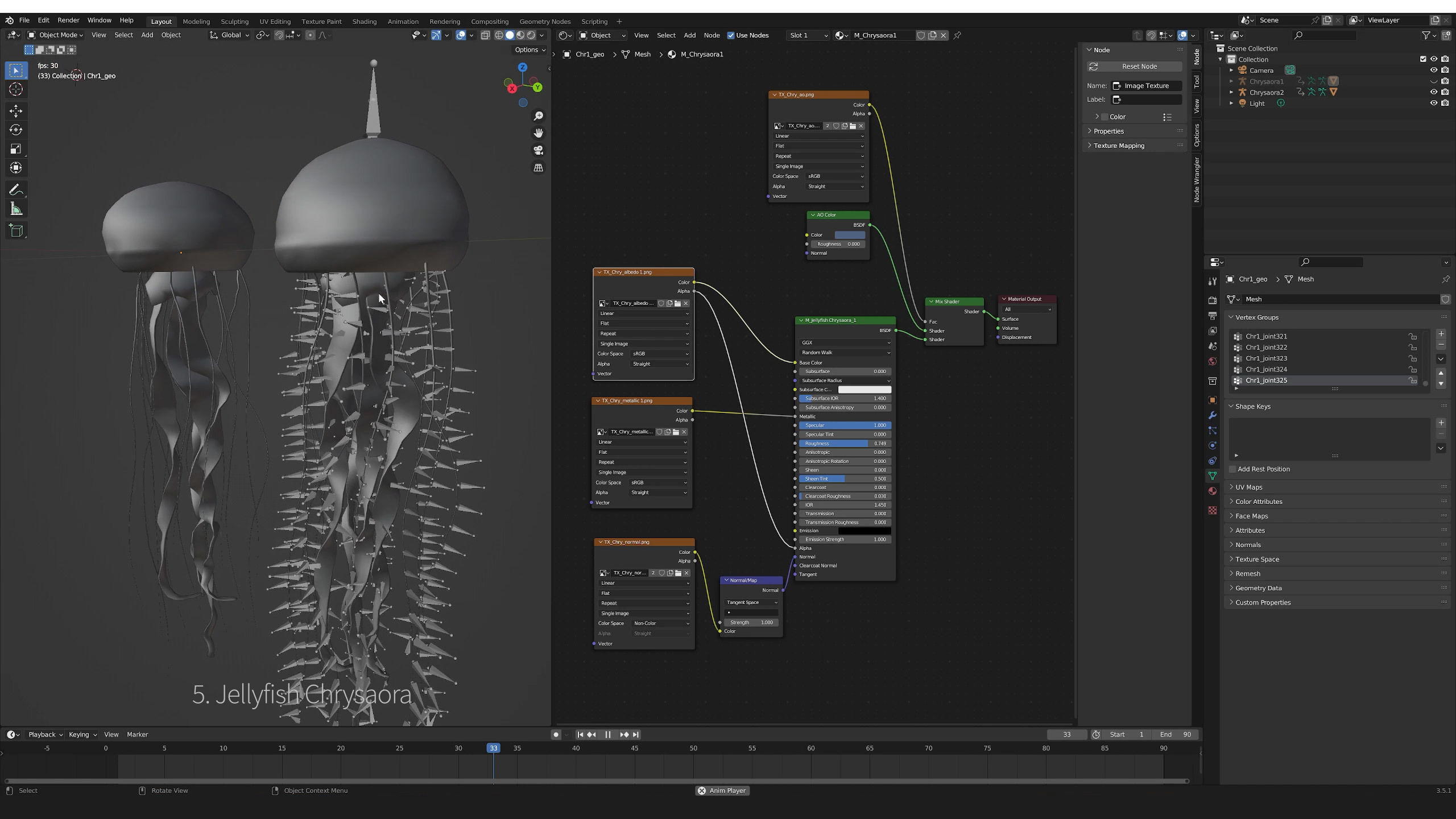 Jellyfish Pack 5 Low-poly 3D model_41