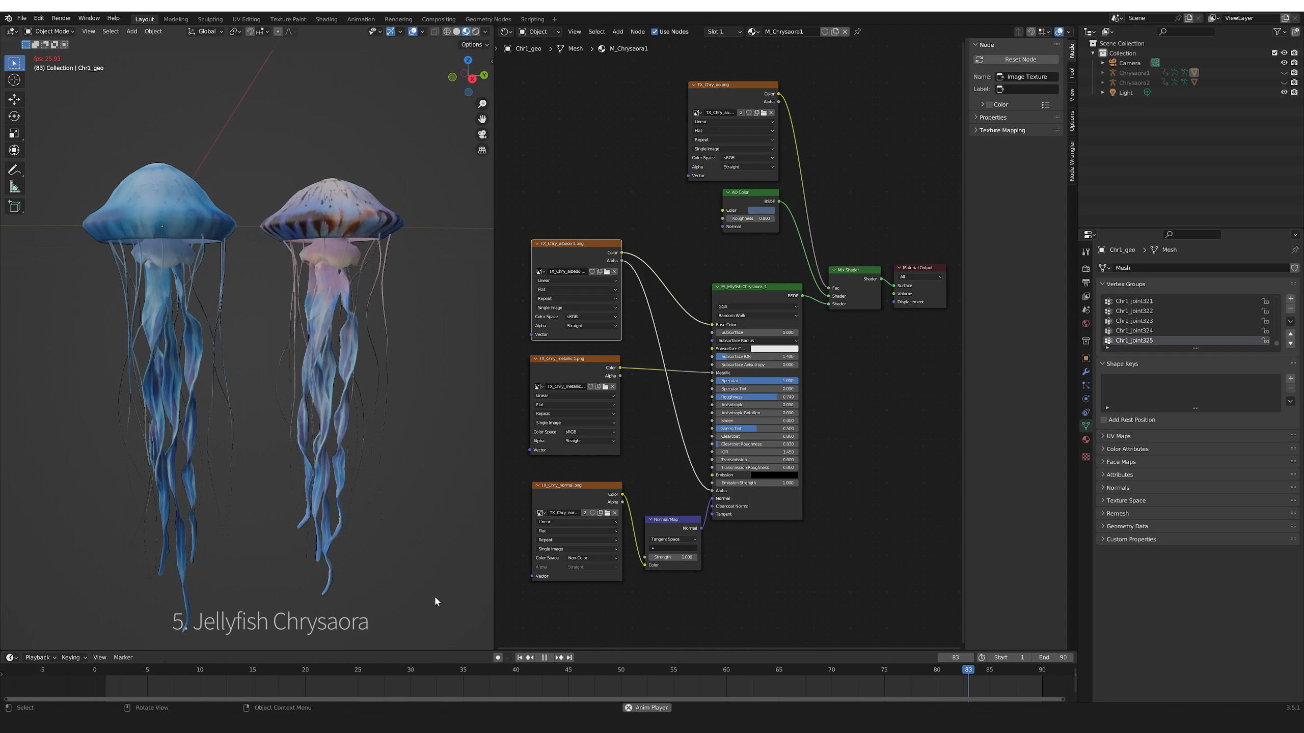 Jellyfish Pack 5 Low-poly 3D model_40