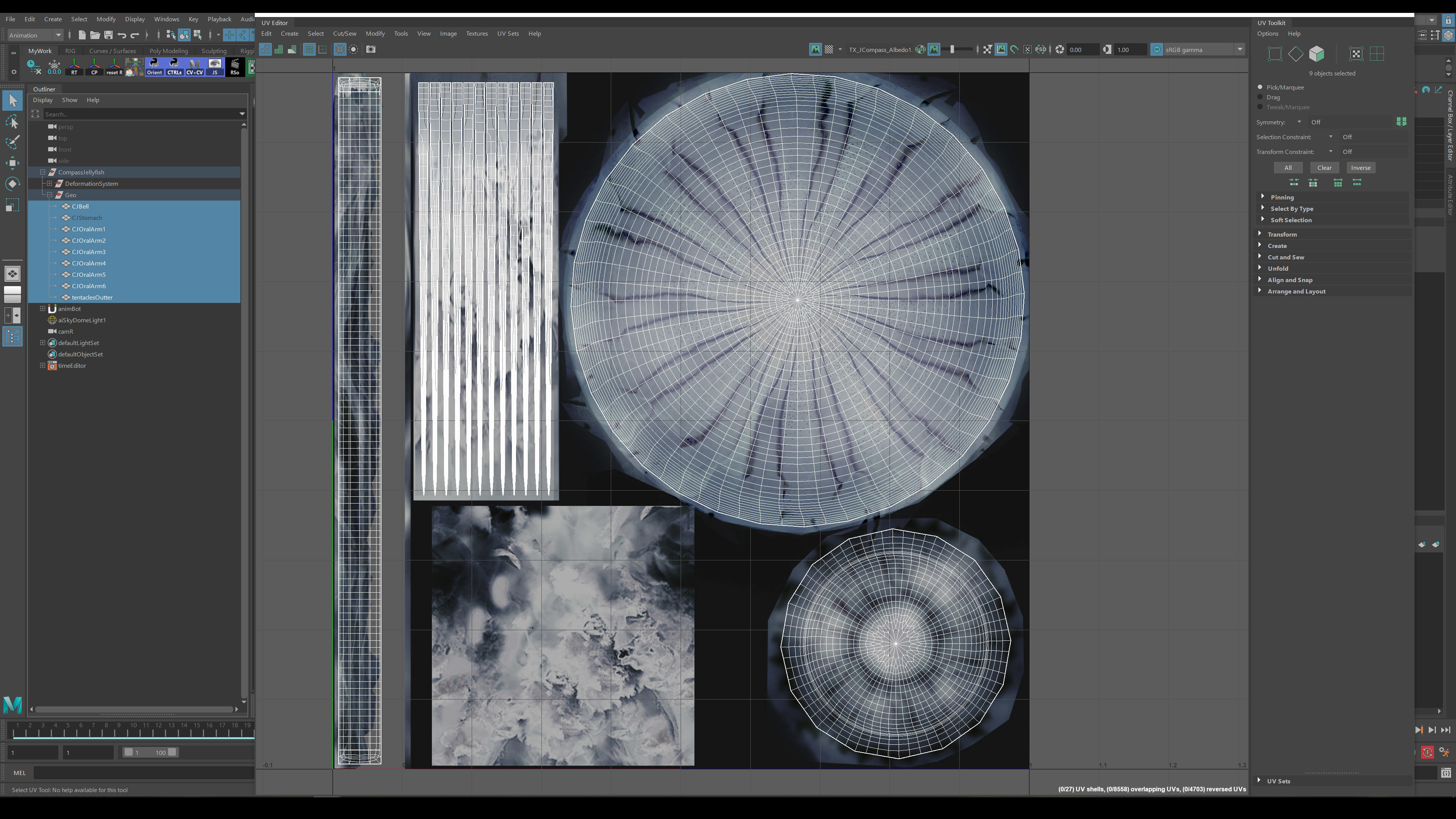 Jellyfish Pack 5 Low-poly 3D model_21