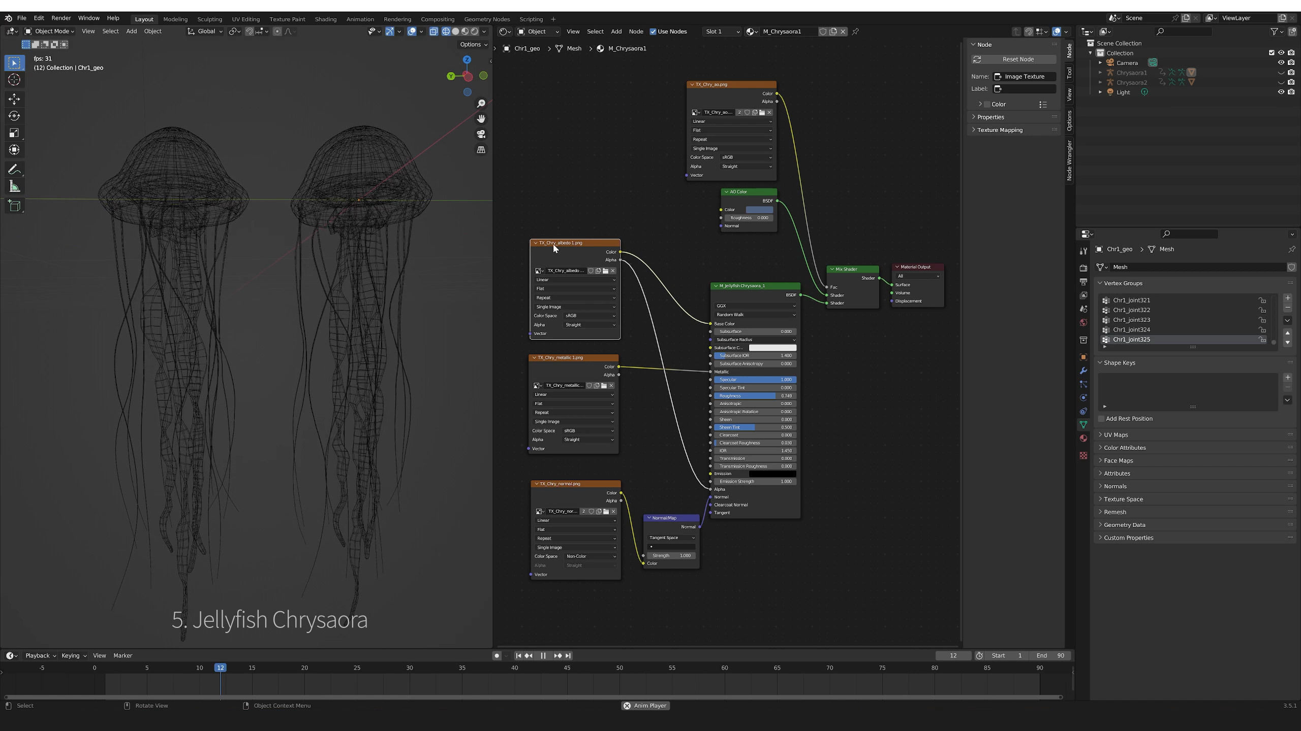 Jellyfish Pack 5 Low-poly 3D model_42