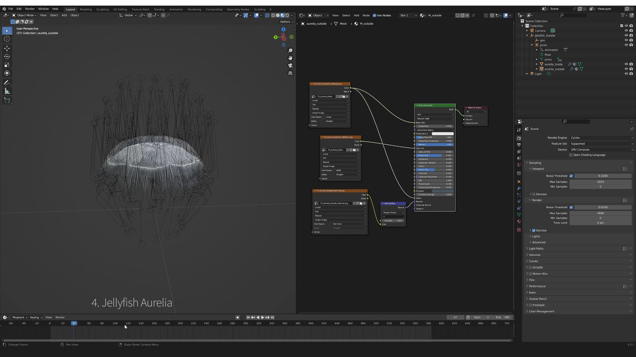 Jellyfish Pack 5 Low-poly 3D model_38