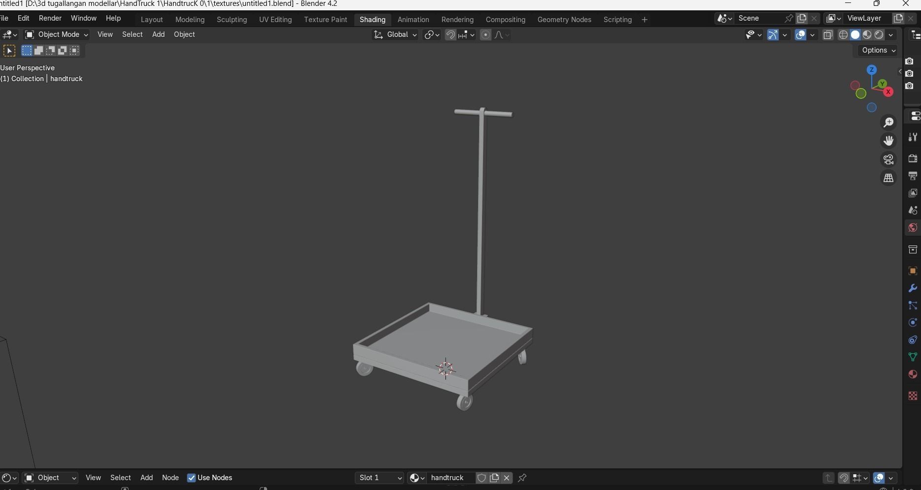 Hand Truck 3D Model Low-poly 3D model_20