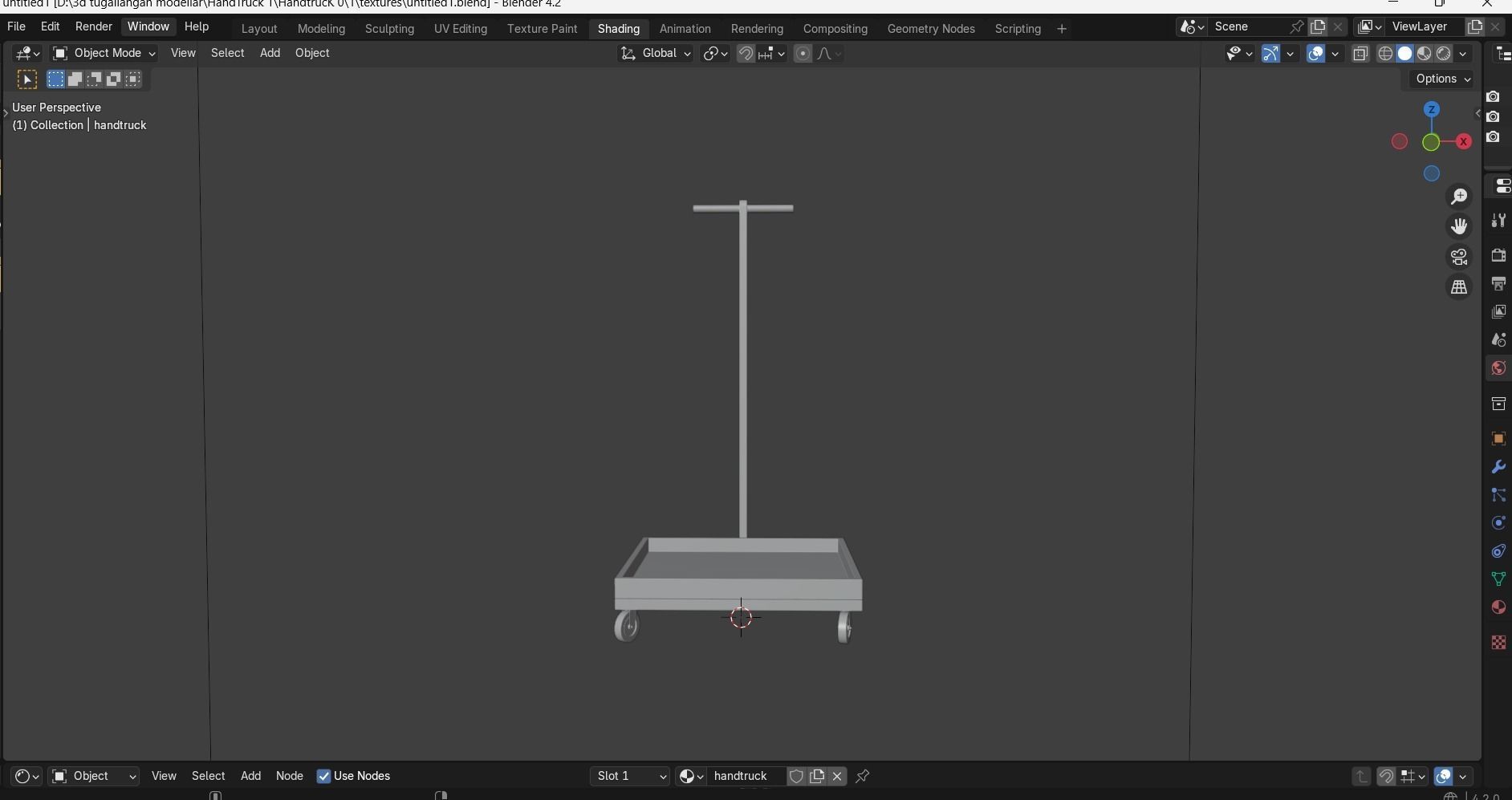 Hand Truck 3D Model Low-poly 3D model_25