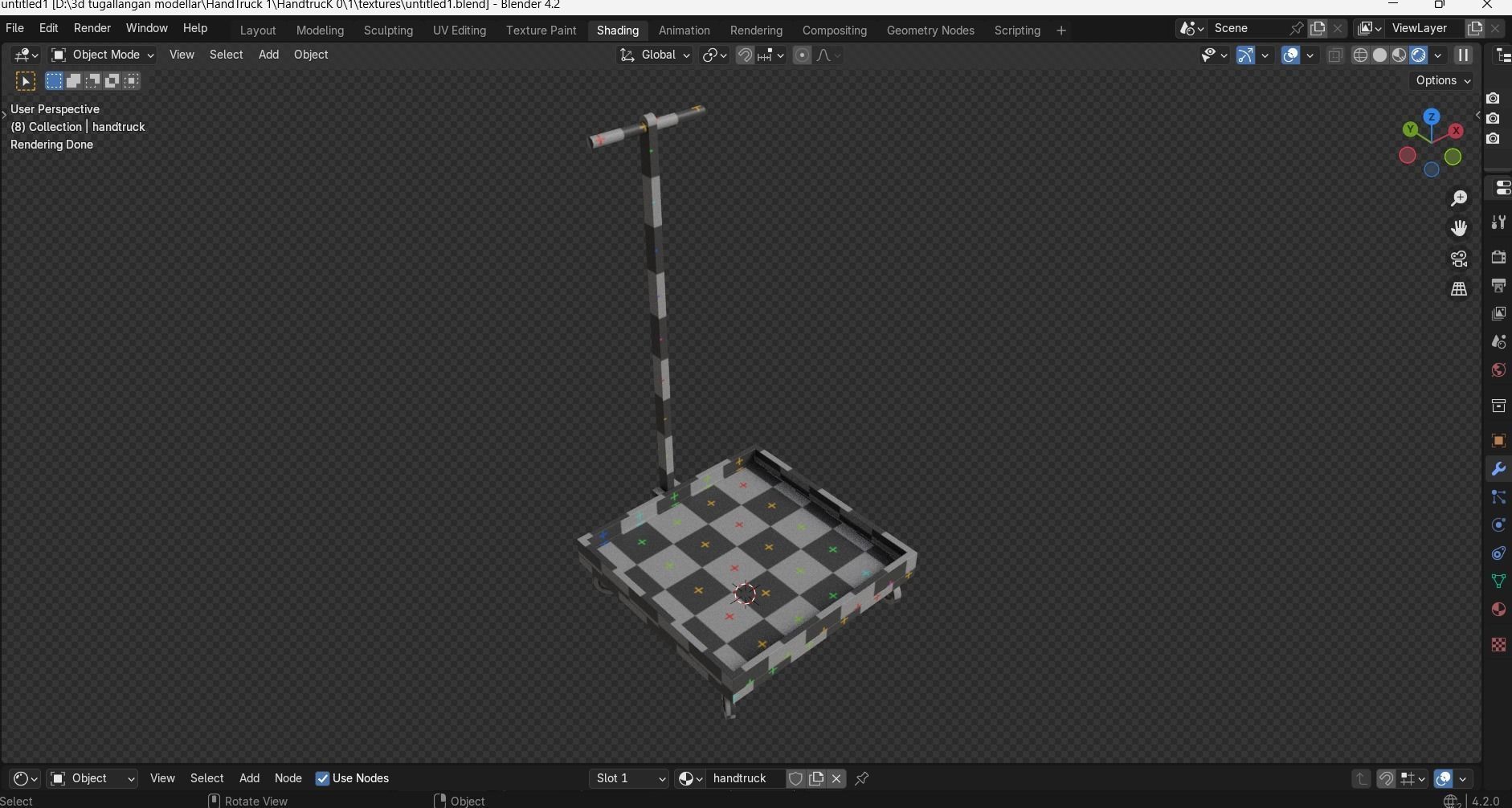 Hand Truck 3D Model Low-poly 3D model_33