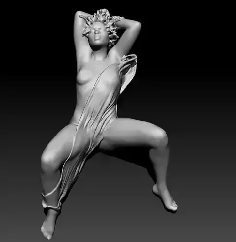 Roma nude female figurine for 3D printing