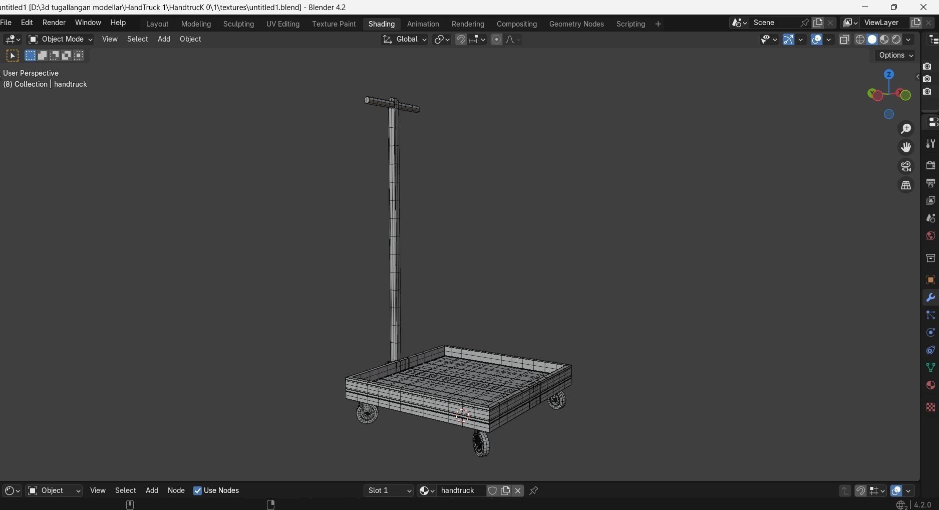 Hand Truck 3D Model Low-poly 3D model_25