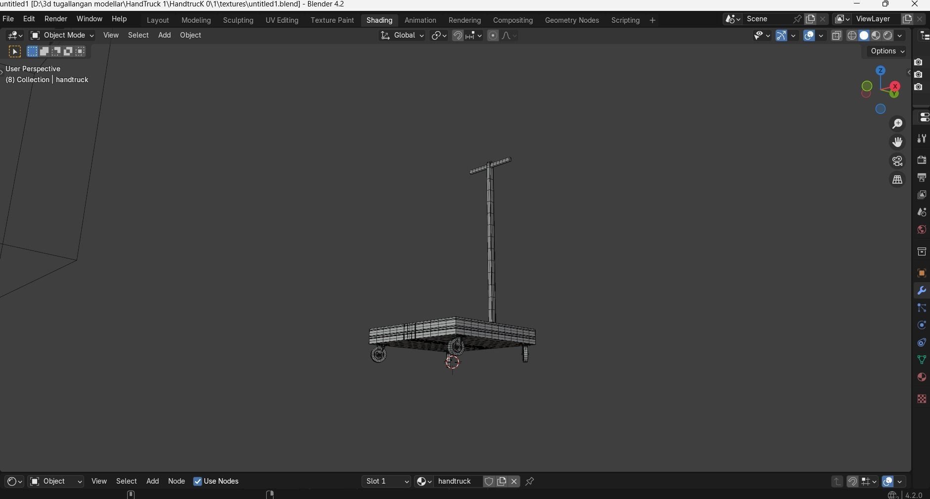 Hand Truck 3D Model Low-poly 3D model_32