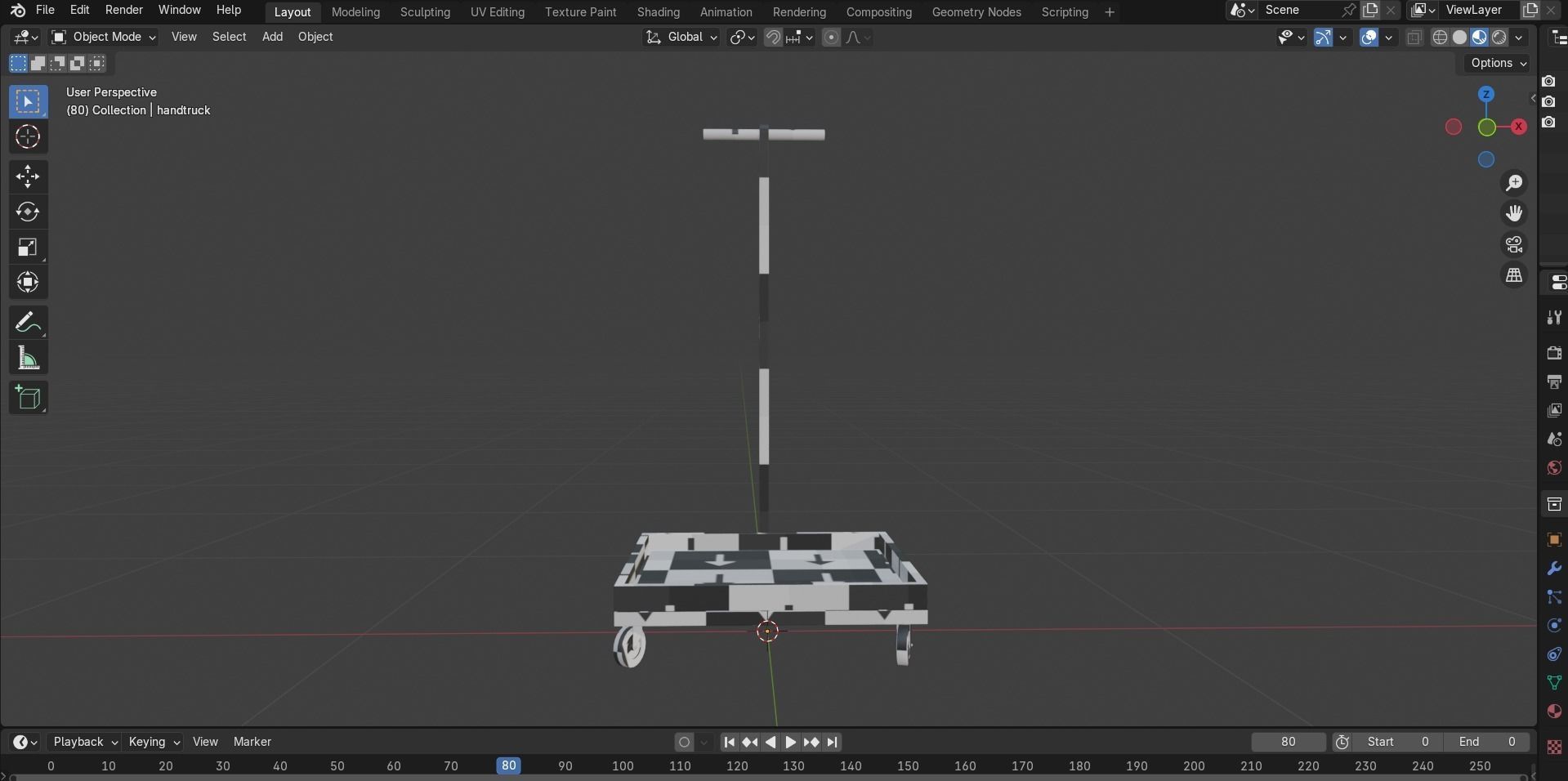 Hand Truck 3D Model Low-poly 3D model_26