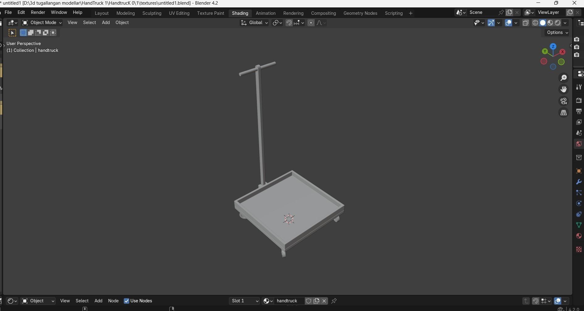 Hand Truck 3D Model Low-poly 3D model_29