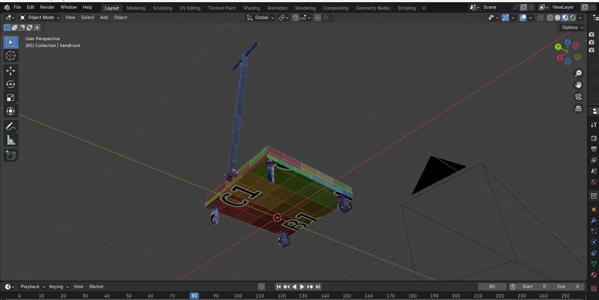 Hand Truck 3D Model Low-poly 3D model_35