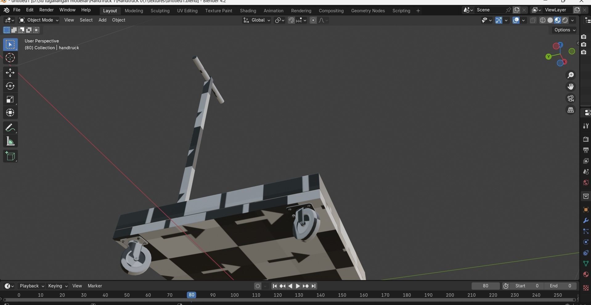 Hand Truck 3D Model Low-poly 3D model_24
