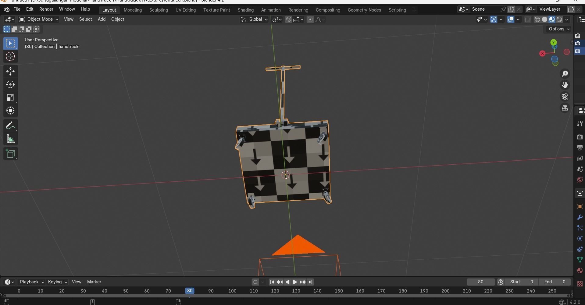 Hand Truck 3D Model Low-poly 3D model_34