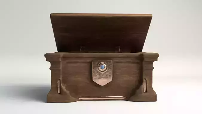 Game Antique Wooden Treasure Chest loot