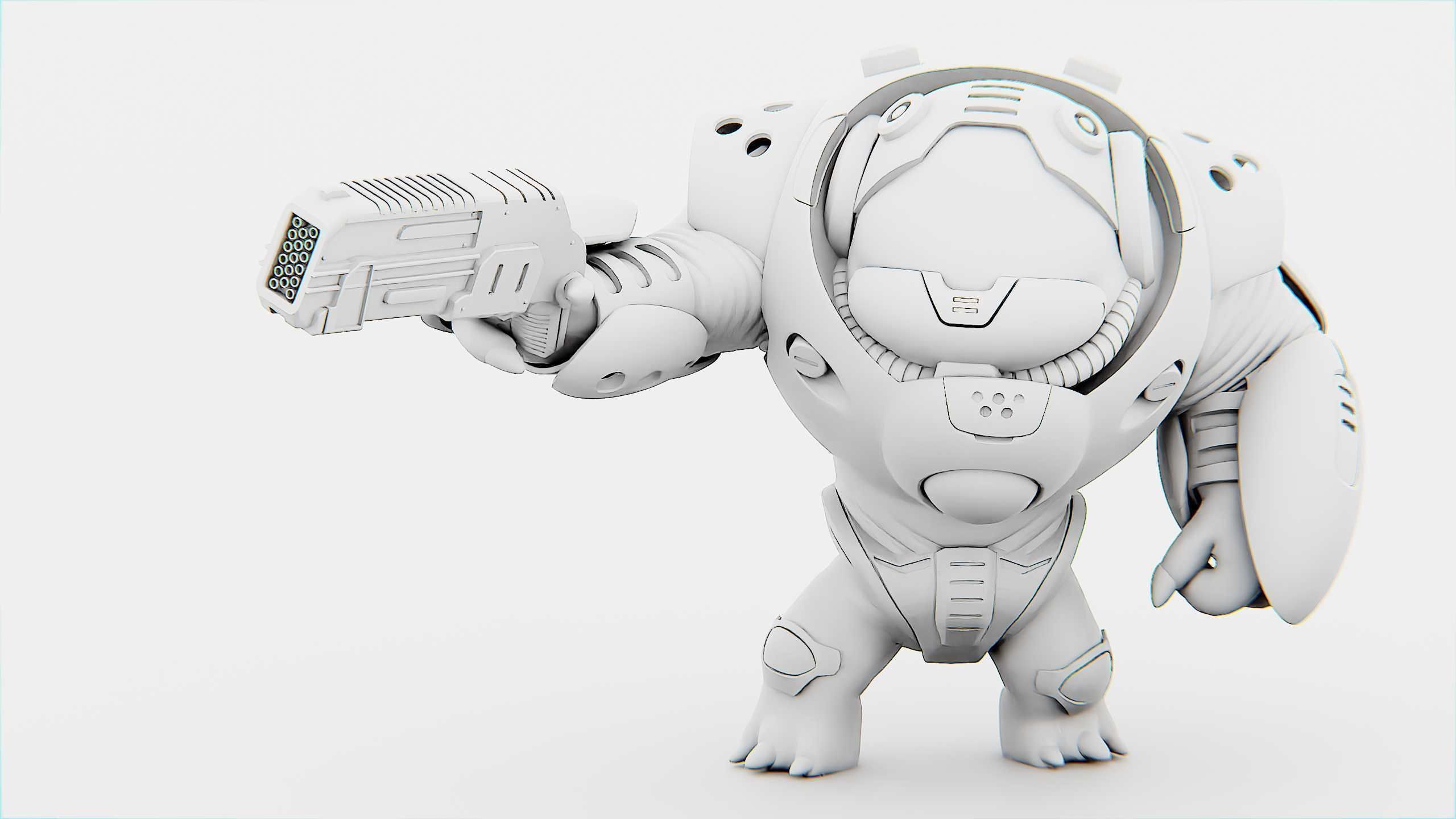 ALIEN TROOPER 10-V Rigged for Unreal Engine - Unity - MIXAMO 3D model_32